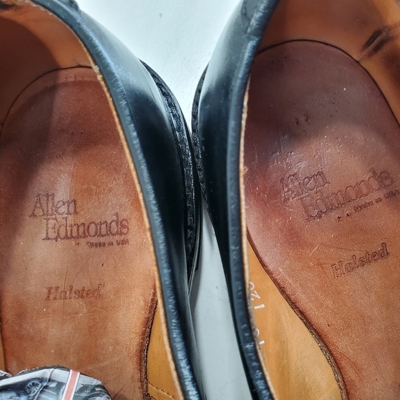 Allen Edmonds Halsted Monk Strap Dress Shoes Mens 10.5 D Medium Black Leather - Picture 5 of 12
